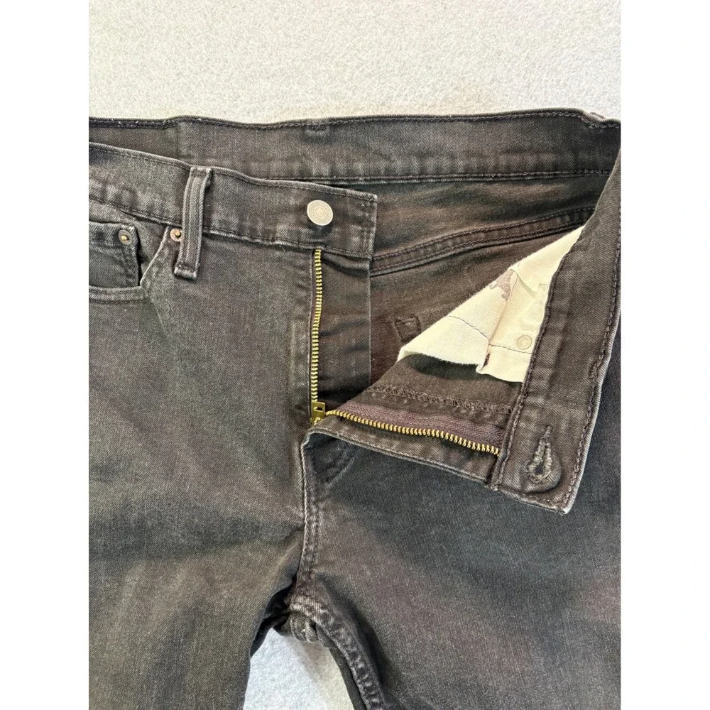 Levi's 502 Regular Taper Denim‎ Shorts Mens 32 Black Raw Hem Cut Off 36555-0295